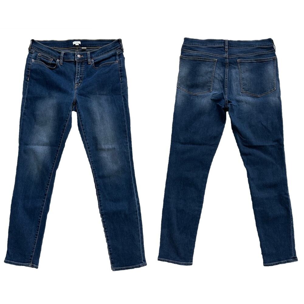 J. Crew Stretch Mid-Rise Dark Wash Slim Fit Jeans Size 29